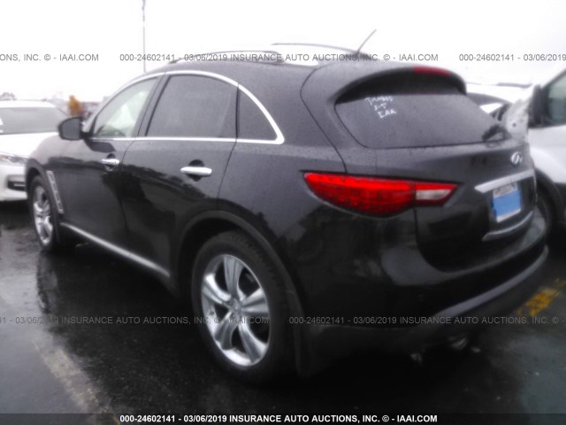 JNRAS18U69M102985 - 2009 INFINITI FX35 BLACK photo 3