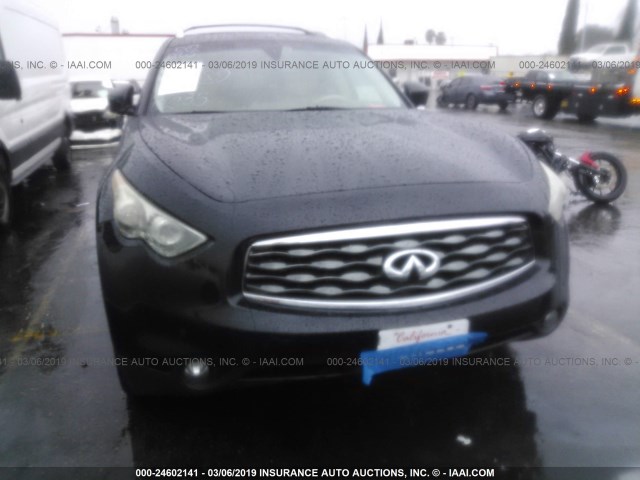 JNRAS18U69M102985 - 2009 INFINITI FX35 BLACK photo 6