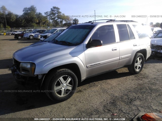 1GNDS13S342259470 - 2004 CHEVROLET TRAILBLAZER LS/LT SILVER photo 2