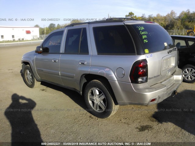 1GNDS13S342259470 - 2004 CHEVROLET TRAILBLAZER LS/LT SILVER photo 3