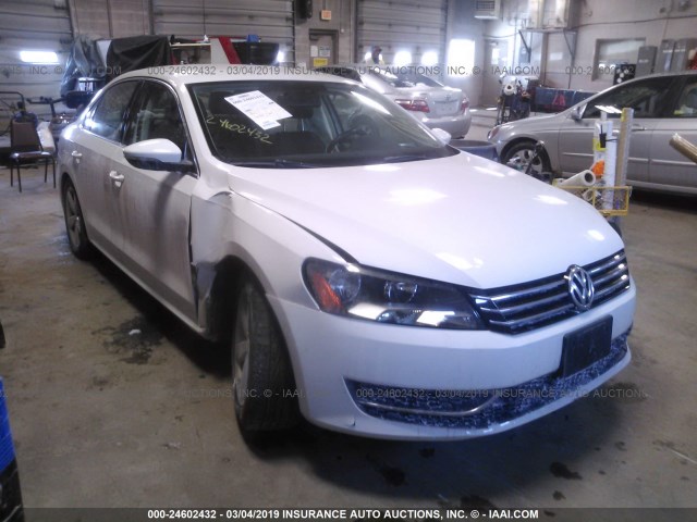 1VWBP7A31CC014737 - 2012 VOLKSWAGEN PASSAT SE WHITE photo 1