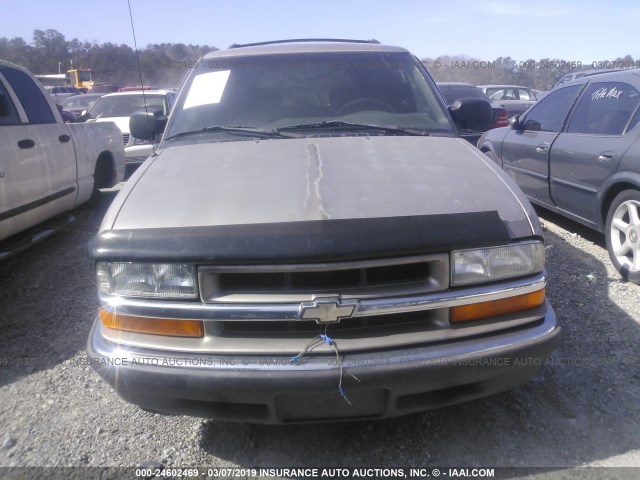 1GNDT13W812226346 - 2001 CHEVROLET BLAZER BEIGE photo 6