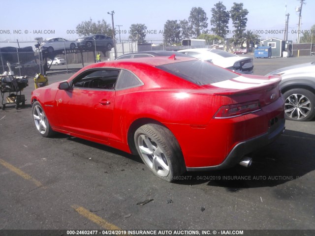 2G1FK1EJ5F9242768 - 2015 CHEVROLET CAMARO 2SS RED photo 3