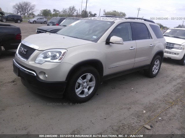 1GKER23738J278983 - 2008 GMC ACADIA SLT-1 BEIGE photo 2