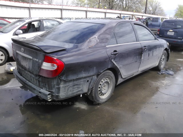 JTDBE32K540259079 - 2004 TOYOTA CAMRY LE/XLE Сұр фото 4