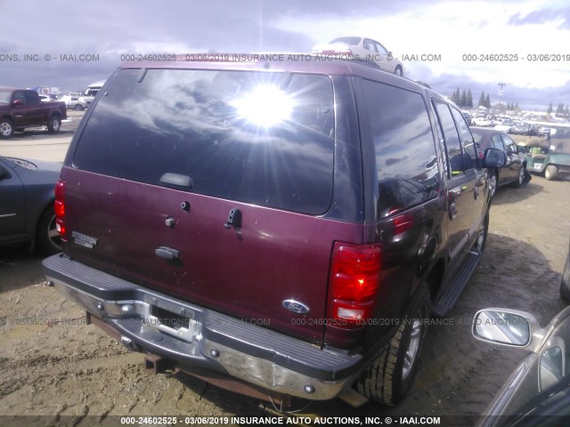 1FMFU16L51LA66268 - 2001 FORD EXPEDITION XLT RED photo 4