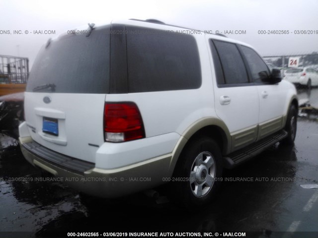 1FMFU17L43LB27398 - 2003 FORD EXPEDITION EDDIE BAUER WHITE photo 4