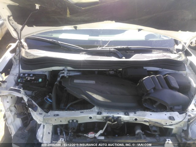 5FNYF6H90HB072255 - 2017 HONDA PILOT TOURING თეთრი ფოტო 10