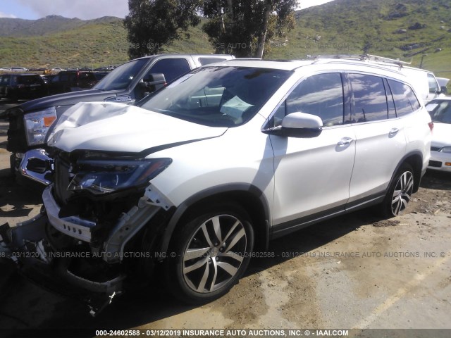 5FNYF6H90HB072255 - 2017 HONDA PILOT TOURING თეთრი ფოტო 2