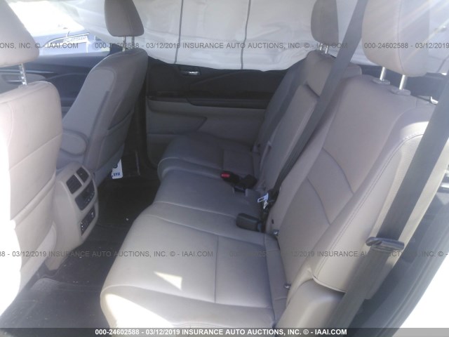 5FNYF6H90HB072255 - 2017 HONDA PILOT TOURING თეთრი ფოტო 8