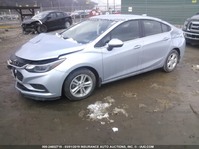 1G1BE5SM1H7259597 - 2017 CHEVROLET CRUZE LT Light Blue photo 2