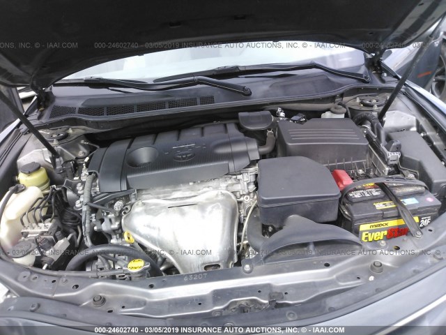4T4BF3EK0BR125161 - 2011 TOYOTA CAMRY SE/LE/XLE GRAY photo 10
