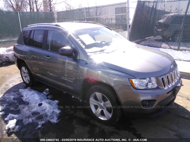 1C4NJCBB1CD719063 - 2012 JEEP COMPASS SPORT GRAY photo 1