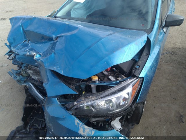 4S3GTAA63J3707530 - 2018 SUBARU IMPREZA BLUE photo 6