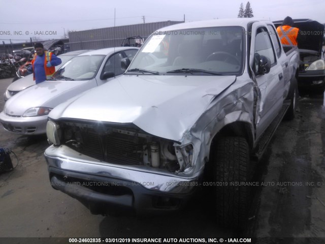 5TEHN72N63Z169417 - 2003 TOYOTA TACOMA DOUBLE CAB 银色 照片 2