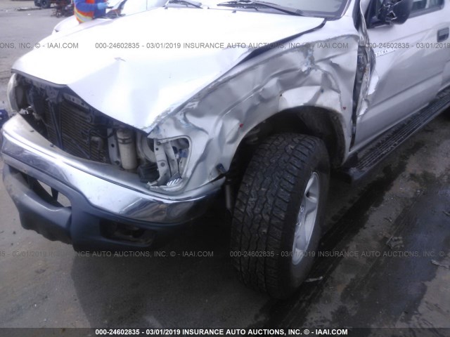 5TEHN72N63Z169417 - 2003 TOYOTA TACOMA DOUBLE CAB 银色 照片 6