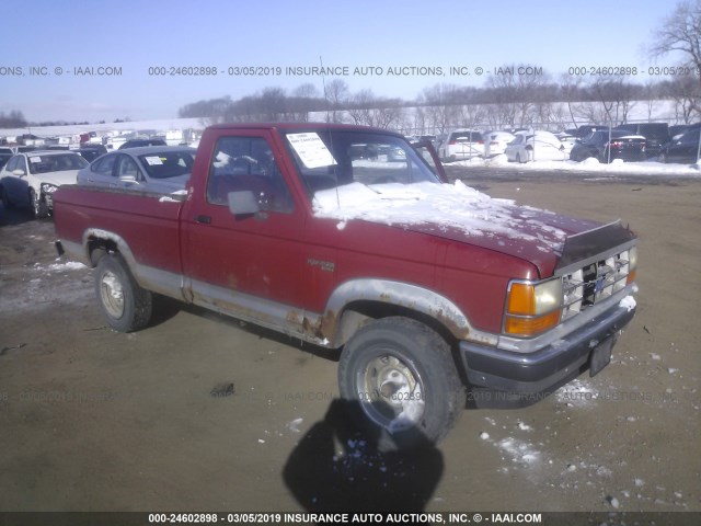 1FTCR11T8KUB28872 - 1989 FORD RANGER RED photo 1