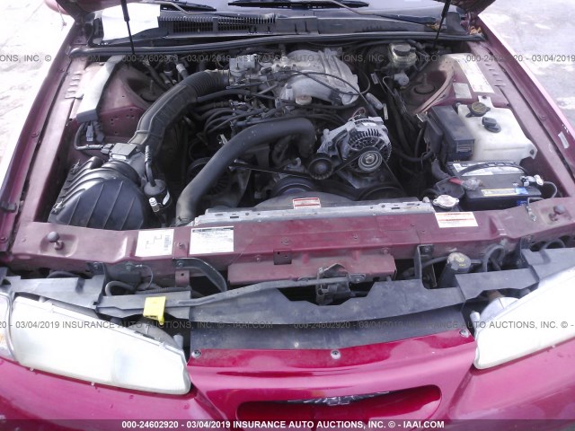 1FALP6248TH178164 - 1996 FORD THUNDERBIRD LX RED photo 10