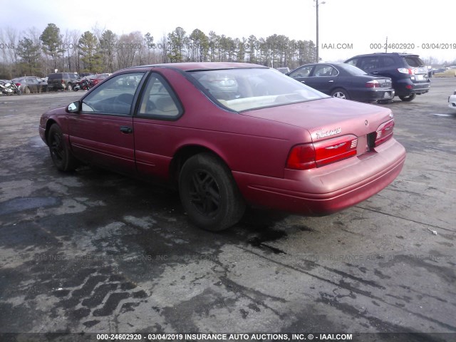 1FALP6248TH178164 - 1996 FORD THUNDERBIRD LX RED photo 3