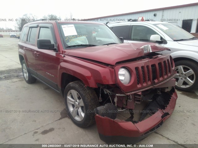 1C4NJRFB6ED661645 - 2014 JEEP PATRIOT LATITUDE RED photo 1