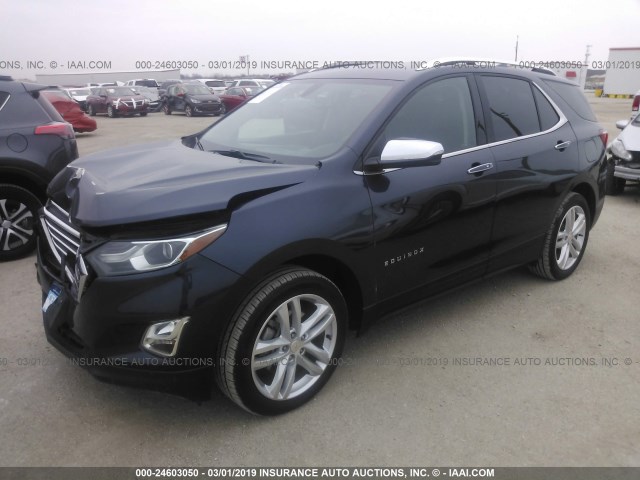 3GNAXNEX9JS573399 - 2018 CHEVROLET EQUINOX PREMIER Navy photo 2