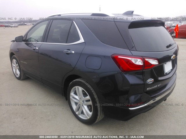 3GNAXNEX9JS573399 - 2018 CHEVROLET EQUINOX PREMIER Navy photo 3