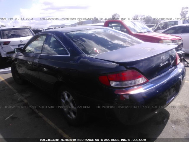 2T1CF28P31C462939 - 2001 TOYOTA CAMRY SOLARA SE/SLE BLUE photo 3