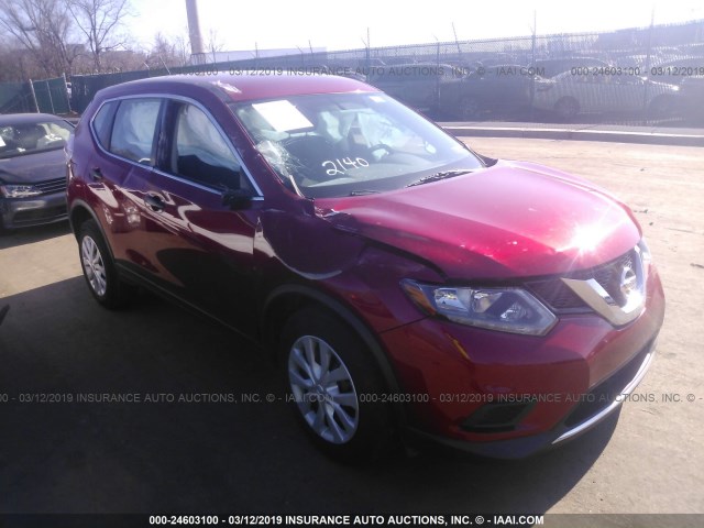 KNMAT2MT9GP699660 - 2016 NISSAN ROGUE S/SL/SV RED photo 1