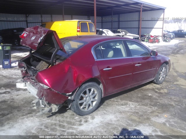 1G4HD57208U110719 - 2008 BUICK LUCERNE CXL RED photo 4