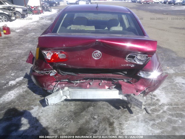 1G4HD57208U110719 - 2008 BUICK LUCERNE CXL RED photo 6