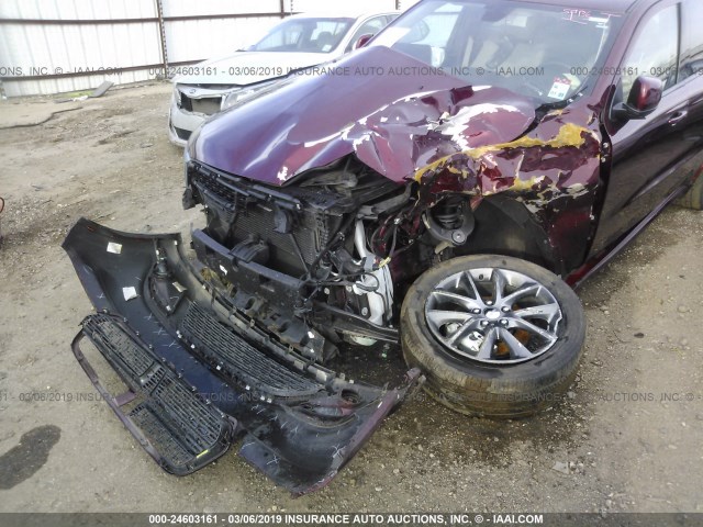 1C4RDHDG5HC956425 - 2017 DODGE DURANGO GT MAROON photo 6