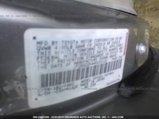 JT2BG22K4W0233122 - 1998 TOYOTA CAMRY CE/LE/XLE 灰色 照片 9