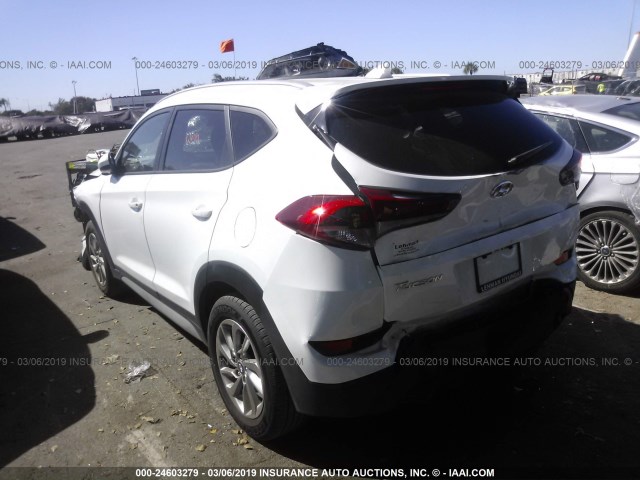 KM8J33A47JU708296 - 2018 HYUNDAI TUCSON LIMITED/SPORT AND ECO/SE WHITE photo 3