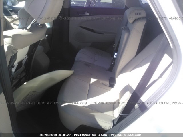 KM8J33A47JU708296 - 2018 HYUNDAI TUCSON LIMITED/SPORT AND ECO/SE WHITE photo 8