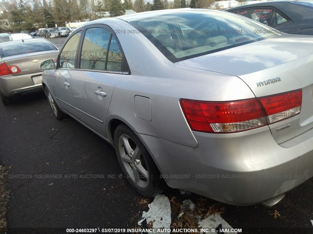 5NPEU46F37H177619 - 2007 HYUNDAI SONATA SE/LIMITED SILVER photo 3