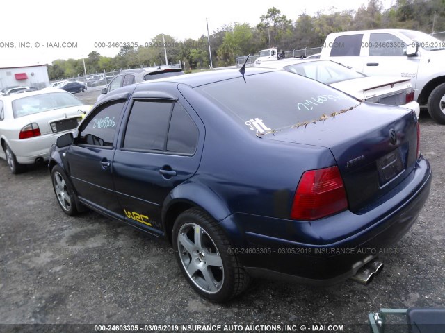 3VWVH69M03M149157 - 2003 VOLKSWAGEN JETTA GLI BLUE photo 3