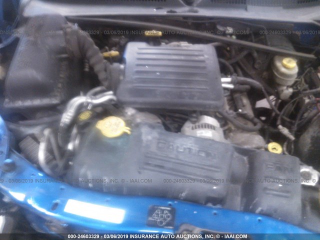 1B7GL2AN6YS673581 - 2000 DODGE DAKOTA QUAD BLUE photo 10