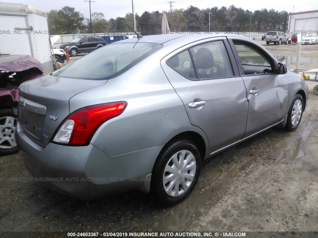 3N1CN7AP9CL893010 - 2012 NISSAN VERSA S/SV/SL SILVER photo 4