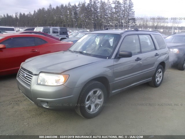 JF1SG63666H744497 - 2006 SUBARU FORESTER 2.5X GRAY photo 2