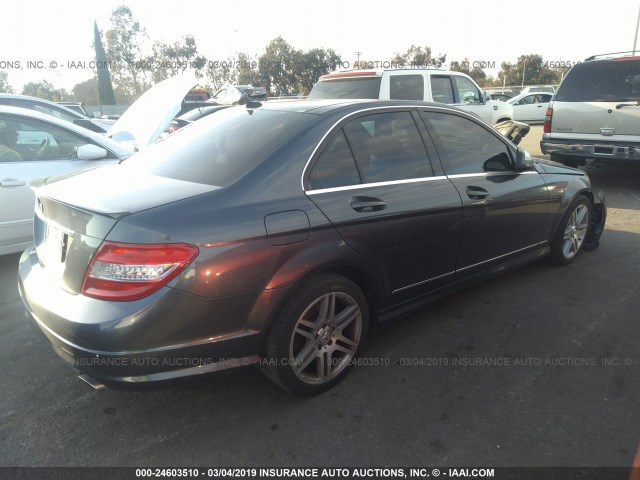 WDDGF56X19R059846 - 2009 MERCEDES-BENZ C 350 GRAY photo 4