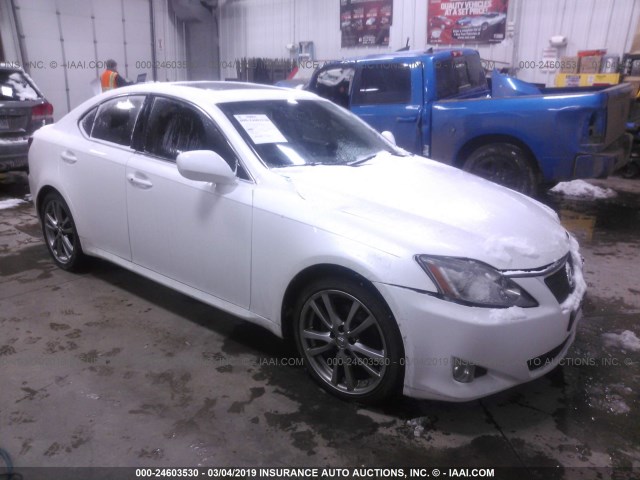 JTHBK262085065631 - 2008 LEXUS IS 250 WHITE photo 1