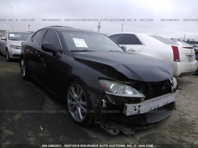 JTHBE262472009036 - 2007 LEXUS IS 350 BLACK photo 1