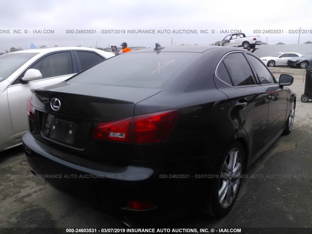 JTHBE262472009036 - 2007 LEXUS IS 350 BLACK photo 4