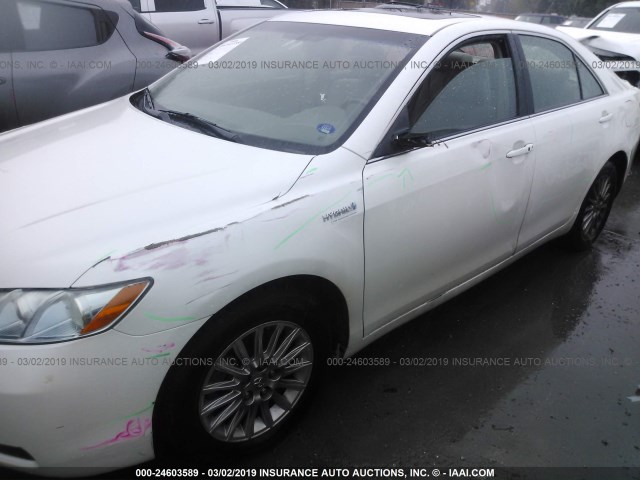 4T1BB46K47U020317 - 2007 TOYOTA CAMRY NEW GENERAT HYBRID WHITE photo 6