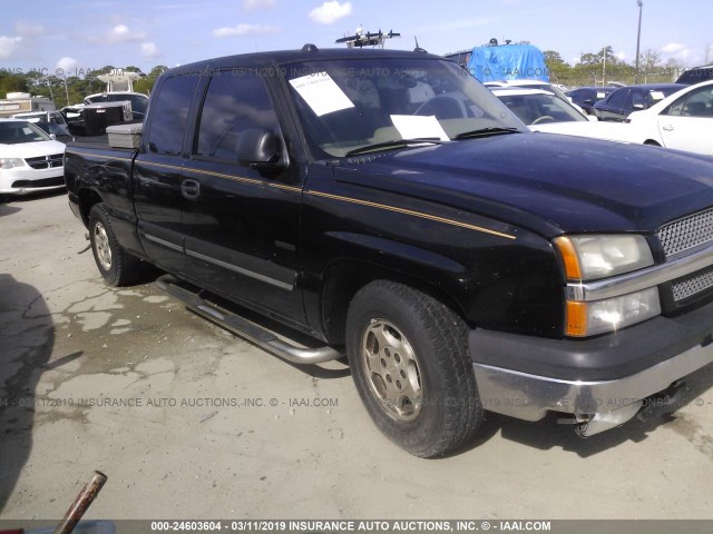 1GCEC19T85Z255224 - 2005 CHEVROLET SILVERADO C1500 BLACK photo 1