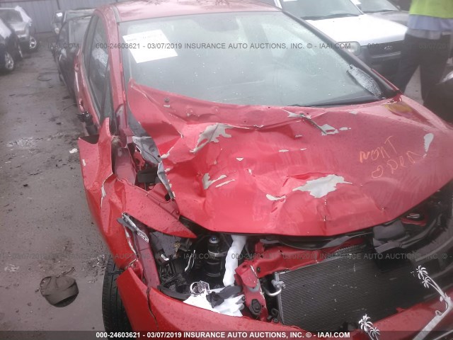 JHMGK5H52GS015019 - 2016 HONDA FIT LX RED photo 6