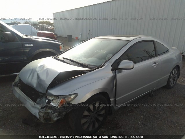 2HGFG12979H511254 - 2009 HONDA CIVIC EXL SILVER photo 2