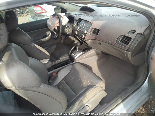 2HGFG12979H511254 - 2009 HONDA CIVIC EXL SILVER photo 5