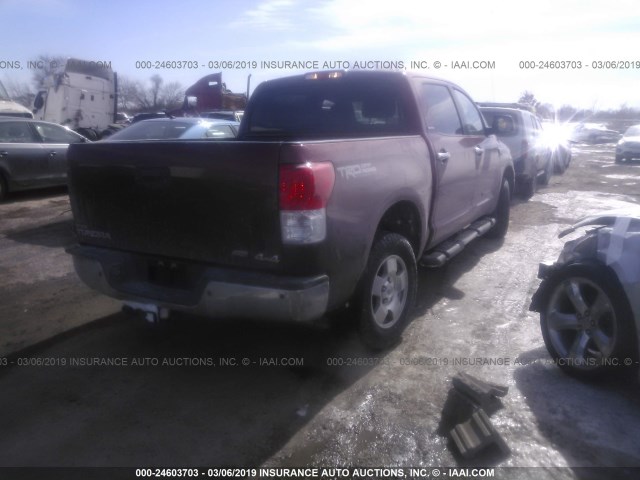 5TFHW5F10AX128150 - 2010 TOYOTA TUNDRA CREWMAX LIMITED BURGUNDY photo 4