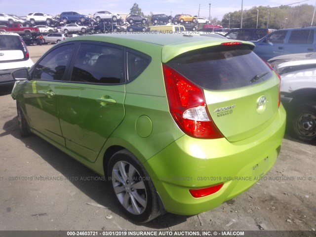 KMHCU5AE3DU108664 - 2013 HYUNDAI ACCENT GLS/SE GREEN photo 3